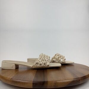 New Womens Circus By Sam Edelman Kenna Beige Knotted Strap Slides Size 12 M NWOB